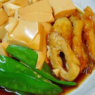 煮汁のリメイクレシピ「豆腐とちくわ甘辛煮」